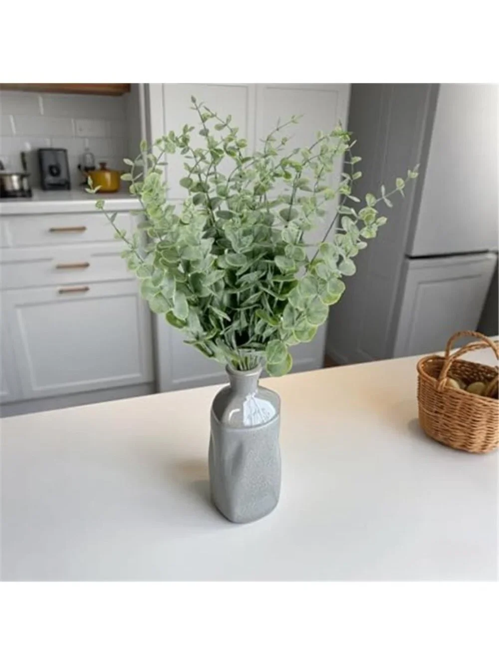 Artificial Eucalyptus Stems Faux Greenery Floral Bouquet Vase Decor 20 Pack